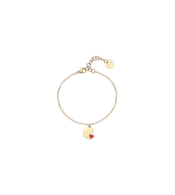 Bracciale Donna Gioielli Sagapò Click in acciaio dorato con Angelo sck273