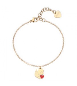 Bracciale Donna Gioielli Sagapò Click in acciaio dorato con Angelo sck273