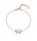 Bracciale Donna Gioielli Sagapò Click in acciaio dorato con Farfalla sck275