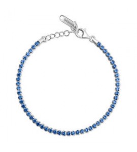 Bracciale Tennis Gioielli Fancy by Brosway in argento zircone azzurro ffb105