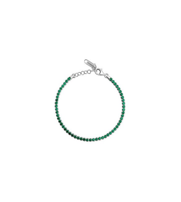 Bracciale Tennis Gioielli Fancy by Brosway in argento zircone verde flg106