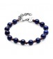 Bracciale Uomo Gioielli S\'agapò Riot in acciaio, cordino e pietra sodalite srt25