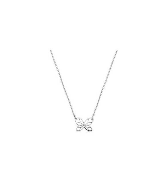 Collana Donna Gioielli Sagapò Click in acciaio con Farfalla sck270
