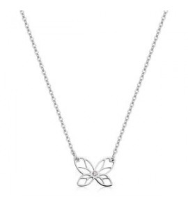 Collana Donna Gioielli Sagapò Click in acciaio con Farfalla sck270