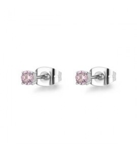 Orecchini Gioielli Sagapò Dazzly in acciaio con cristalli violet mm 3 sdz52