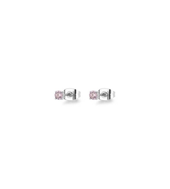 Orecchini Gioielli Sagapò Dazzly in acciaio con cristalli violet mm 3 sdz52