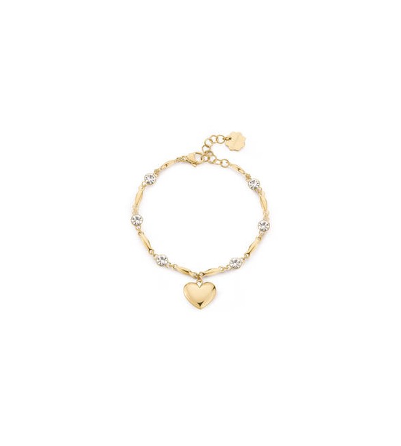 Bracciale Donna Gioielli Brosway Chakra in acciaio dorato Cuore bhkb212