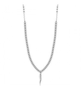 Collana donna gioielli Brosway Chakra in acciaio con Cornetto bhkn128