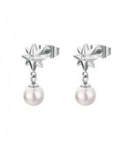 Orecchini da Donna Gioielli Brosway Chakra in acciaio Rosa dei Venti bhke174