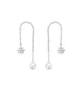 Orecchini Saliscendi Donna Gioielli Brosway Chakra in acciaio con Rosa dei Venti bhke184