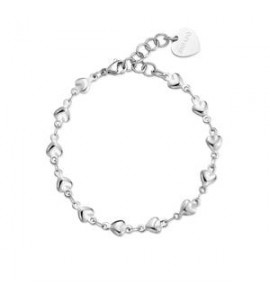 Bracciale Gioielli Sagapò Chunky in acciaio catena cuoricini shk93
