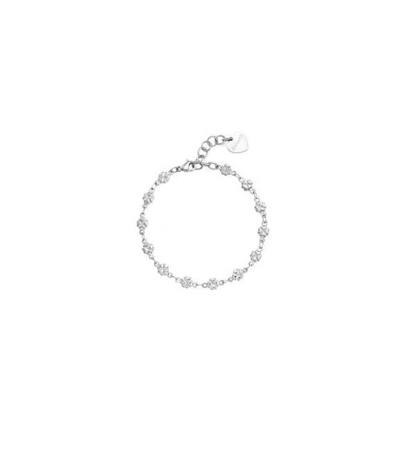 Bracciale Gioielli Sagapò Chunky in acciaio catena quadrifogli shk96