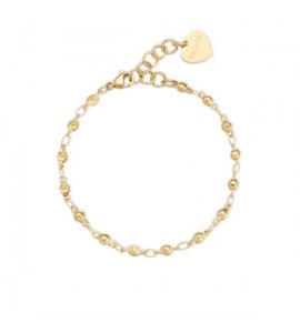 Bracciale Gioielli Sagapò Chunky in acciaio dorato catena pallini shk98