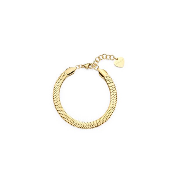 Bracciale Gioielli Sagapò Chunky in acciaio dorato catena snake piatta shk103