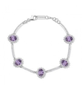 Bracciale Kate Donna Gioielli Fancy by Brosway in argento zircone ovale ametista fmp43