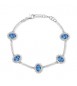 Bracciale Kate Donna Gioielli Fancy by Brosway in argento zircone ovale blu ffb35