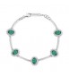 Bracciale Kate Donna Gioielli Fancy by Brosway in argento zircone ovale verde flg34