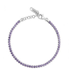 Bracciale Tennis Gioielli Fancy by Brosway in argento zircone ametista fmp107
