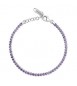 Bracciale Tennis Gioielli Fancy by Brosway in argento zircone ametista fmp107
