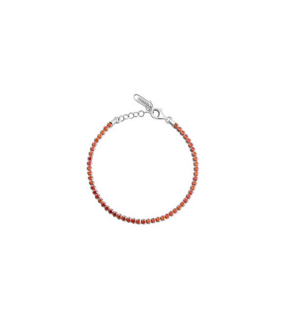 Bracciale Tennis Gioielli Fancy by Brosway in argento zircone arancione fvo21