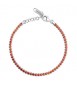 Bracciale Tennis Gioielli Fancy by Brosway in argento zircone arancione fvo21
