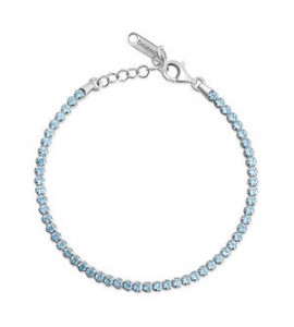 Bracciale Tennis Gioielli Fancy by Brosway in argento zircone azzurro fcl107