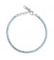 Bracciale Tennis Gioielli Fancy by Brosway in argento zircone azzurro fcl107