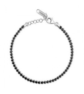 Bracciale Tennis Gioielli Fancy by Brosway in argento zircone nero fmb110