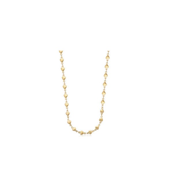 Collana Gioielli Sagapò Chunky in acciaio dorata catena cuoricini shk83