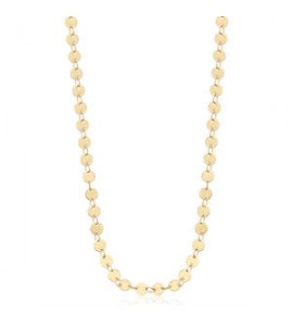 Collana Gioielli Sagapò Chunky in acciaio dorata catena dischetti shk84