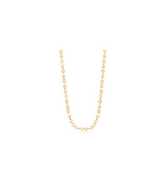 Collana Lunga Gioielli Sagapò Chunky in acciaio dorata catena dischetti shk90