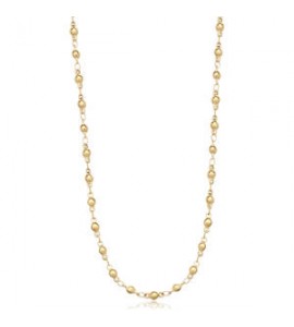 Collana Lunga Gioielli Sagapò Chunky in acciaio dorata catena pallini shk89