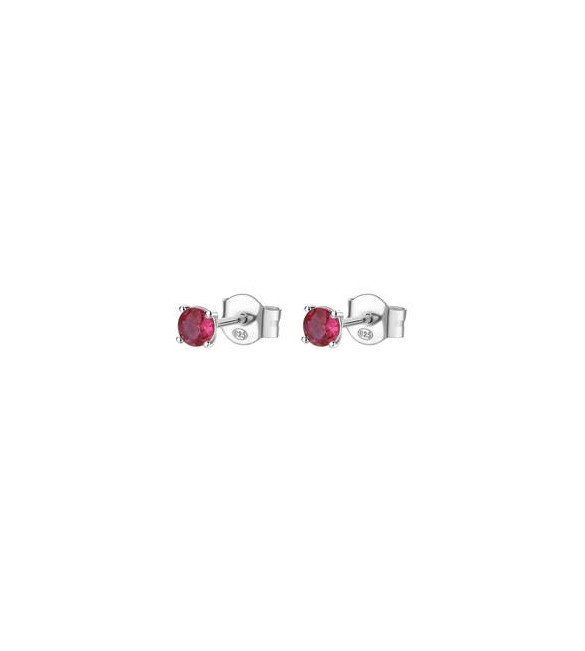 Orecchini a lobo Gioielli Fancy by Brosway in argento zircone rosso fpr43