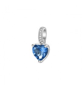 Pendente Gioielli Fancy by Brosway in argento zircone forma cuore blu ffb18