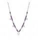Collana donna gioielli Sagapò Glint in acciaio, vetro viola e cuore sgi01