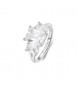 Anello Gioielli Fancy by Brosway in argento con 3 zirconi baguette bianco misura 16 fiw83d