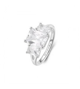 Anello Gioielli Fancy by Brosway in argento con 3 zirconi baguette bianco misura 18 fiw83e