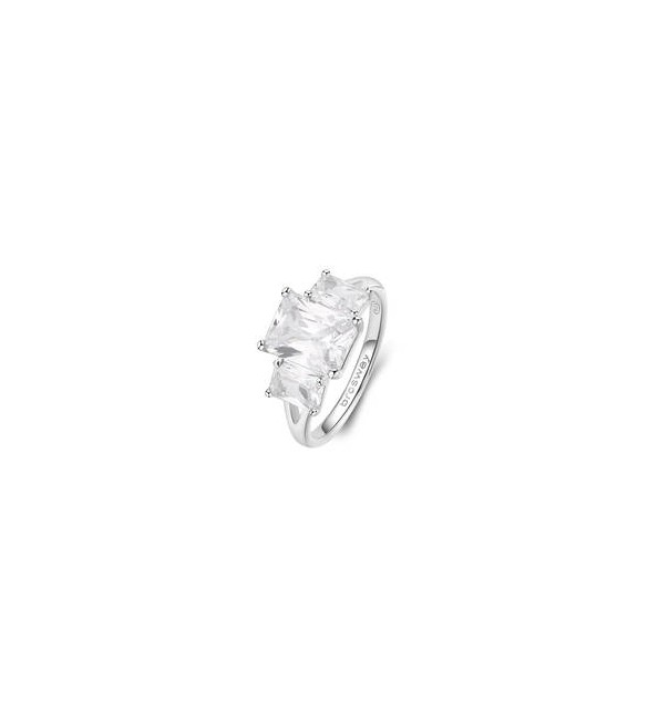 Anello Gioielli Fancy by Brosway in argento con 3 zirconi baguette bianco misura 18 fiw83e