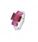Anello Gioielli Fancy by Brosway in argento con 3 zirconi baguette rosso misura 16 fpr79d