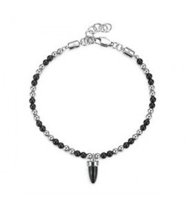 Bracciale Gioielli Brosway Riptide in acciaio con sfere e cornetto in onice btd005