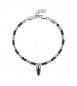 Bracciale Gioielli Brosway Riptide in acciaio con sfere e cornetto in onice btd005