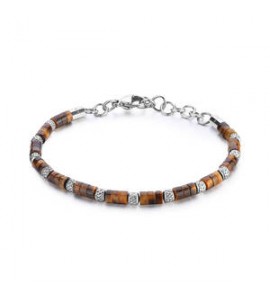 Bracciale Gioielli Brosway Riptide in acciaio e pietra occhio di tigre btd013