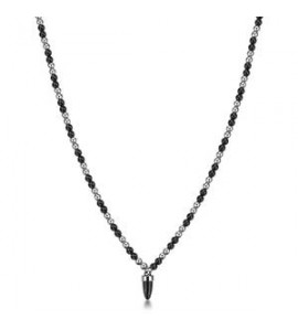 Collana Gioielli Brosway Riptide in acciaio con sfere e cornetto in onice btd001