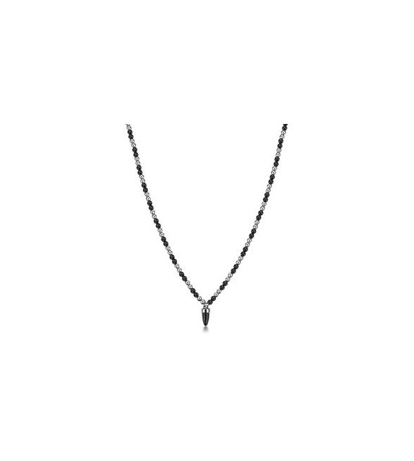 Collana Gioielli Brosway Riptide in acciaio con sfere e cornetto in onice btd001