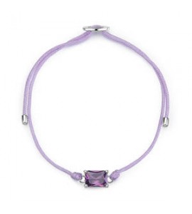 Bracciale Gioielli Fancy by Brosway in argento cordino e zircone ametista fmp110