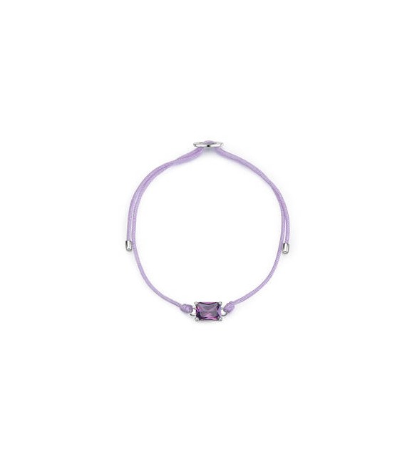 Bracciale Gioielli Fancy by Brosway in argento cordino e zircone ametista fmp110