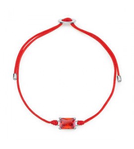 Bracciale Gioielli Fancy by Brosway in argento cordino e zircone arancione fvo23