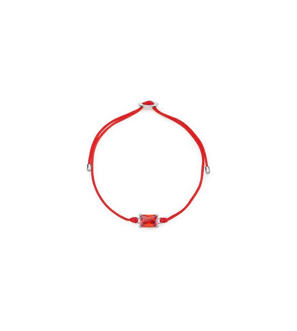 Bracciale Gioielli Fancy by Brosway in argento cordino e zircone arancione fvo23