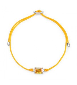 Bracciale Gioielli Fancy by Brosway in argento cordino e zircone giallo fey96