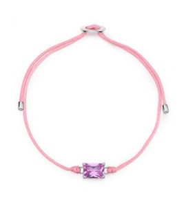 Bracciale Gioielli Fancy by Brosway in argento cordino e zircone rosa fvp110